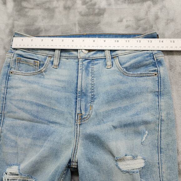 Old Navy Jeans Womens 6 Blue Extra High Rise Rockstar Super Skinny 360 Stretch - Picture 6 of 10